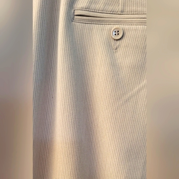 Lightweight professional pants in taupe/cream subtle stripes, NWT, size 14 - Picture 6 of 8